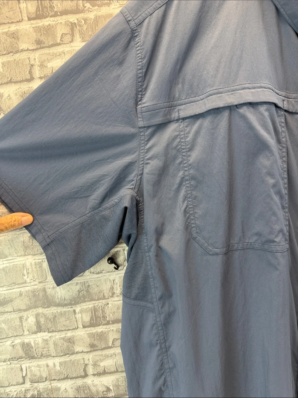 REI‎ Short-Sleeve Outdoor Button-Down Shirt in Slate Blue